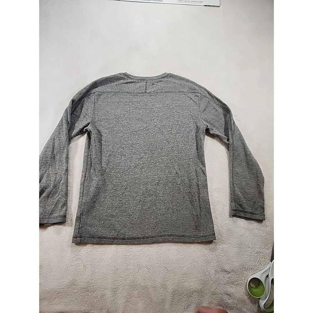 Polo Ralph Lauren‎ Boys Size Large(14-16) Henley Shirt Gray With Orange Pony